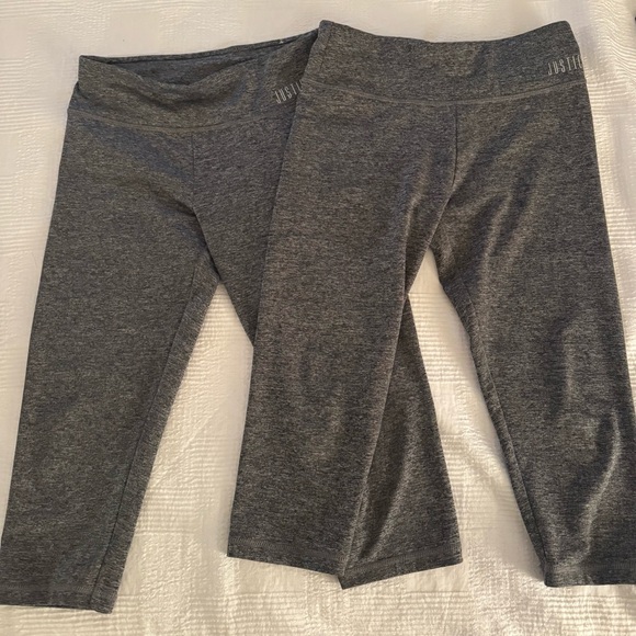 Lot of 2 Justice Girls’ Leggings Size 12 – Gray - Picture 1 of 8